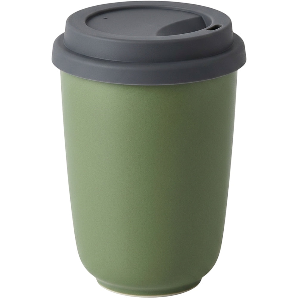 Veori Ceramic Travel Cup with Silicone Lid 360 ml Moss - Product view